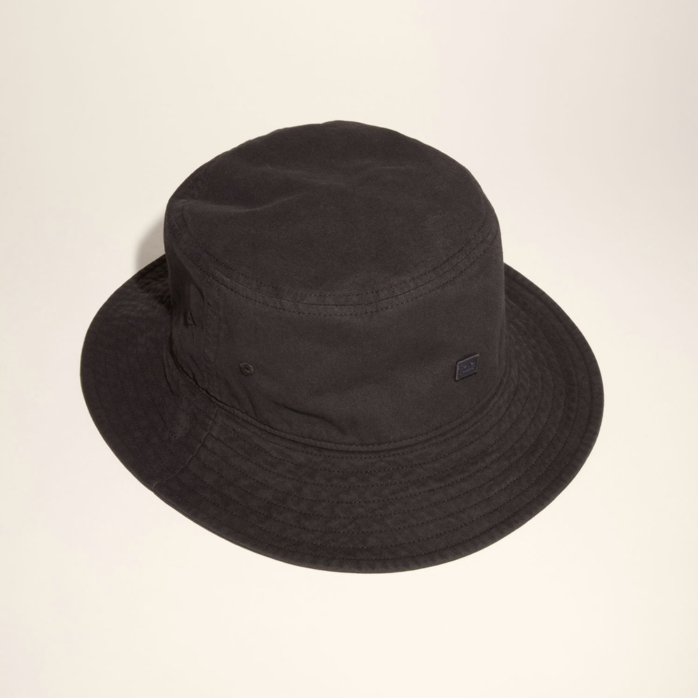 ACNE STUDIOS Buko Face Cotton Bucket Hat in Olive Green